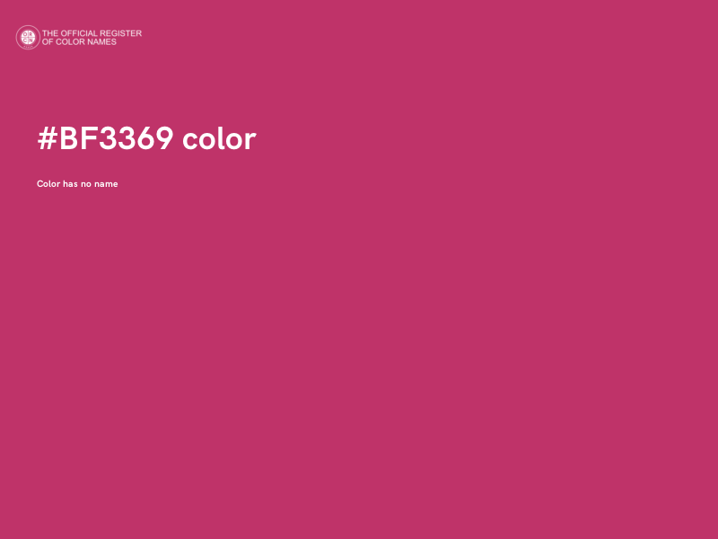 #BF3369 color image