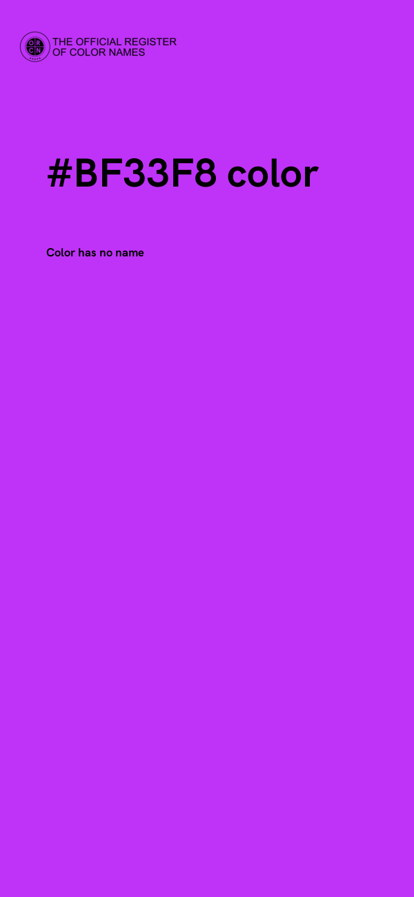 #BF33F8 color image