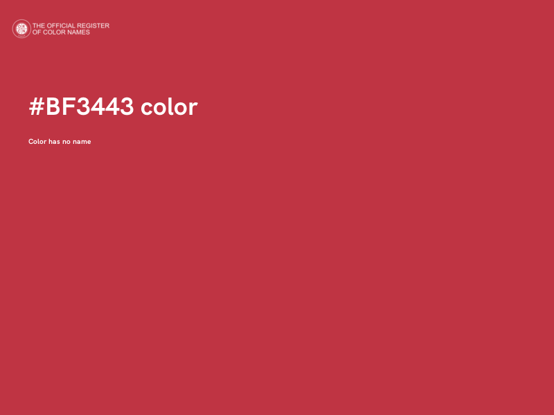 #BF3443 color image
