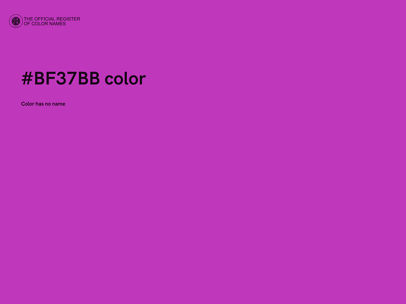 #BF37BB color image