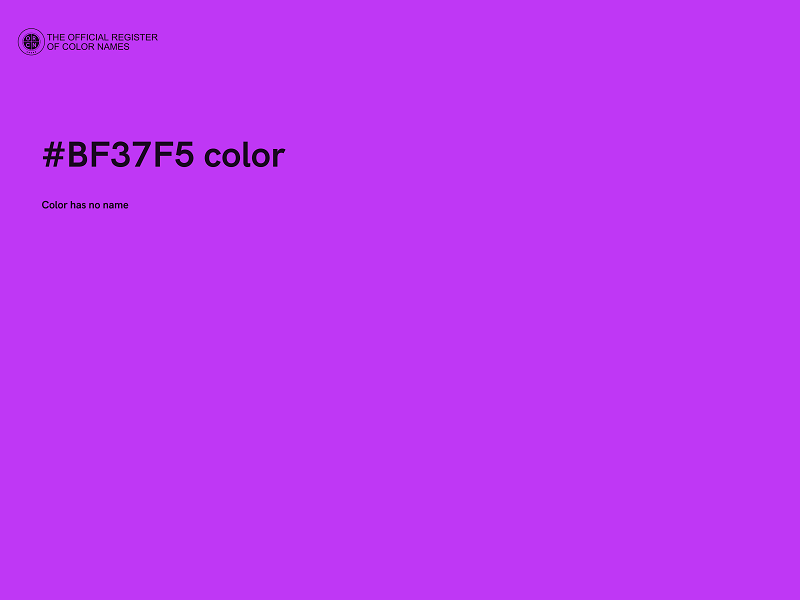 #BF37F5 color image