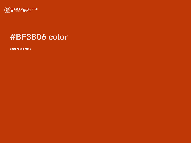 #BF3806 color image