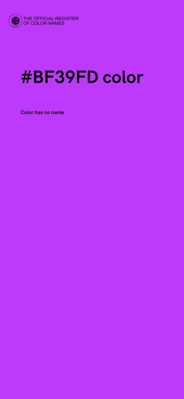 #BF39FD color image