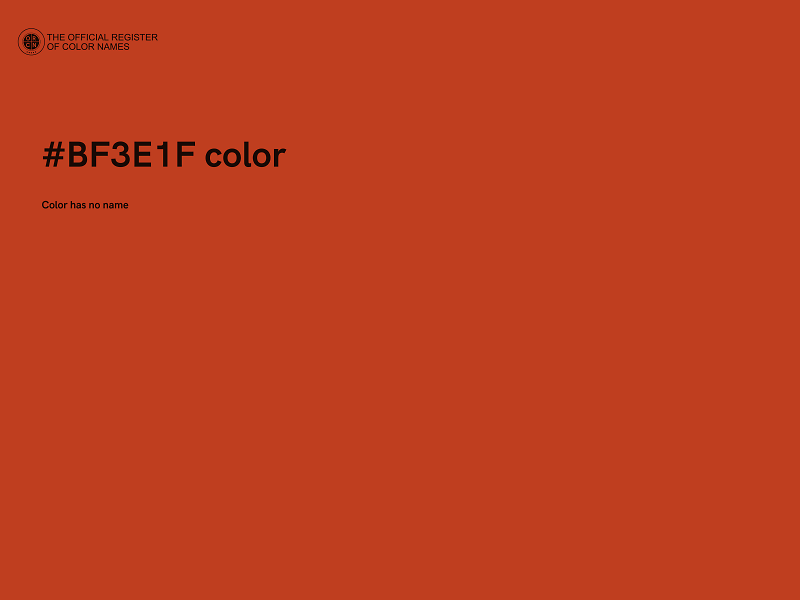 #BF3E1F color image