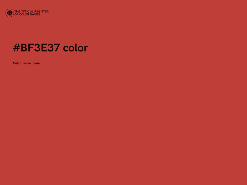 #BF3E37 color image
