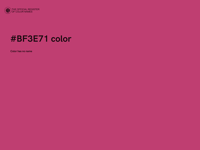#BF3E71 color image