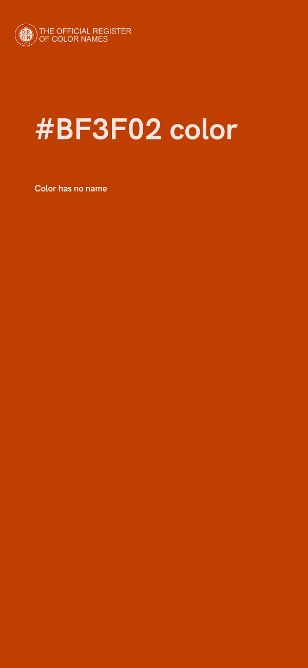 #BF3F02 color image