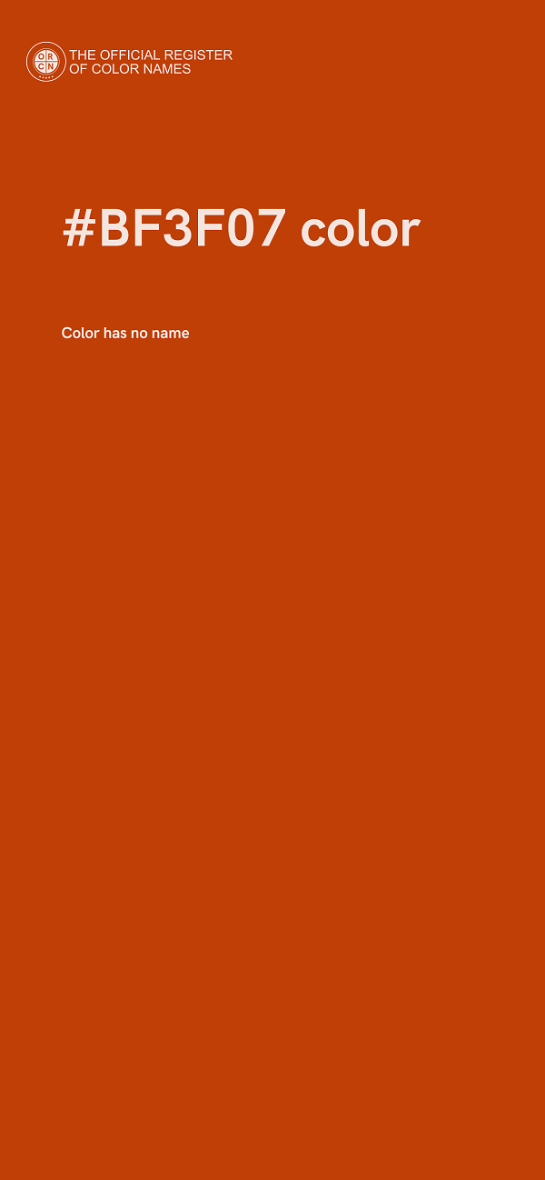#BF3F07 color image