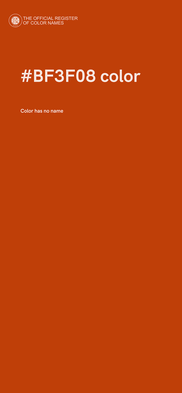 #BF3F08 color image
