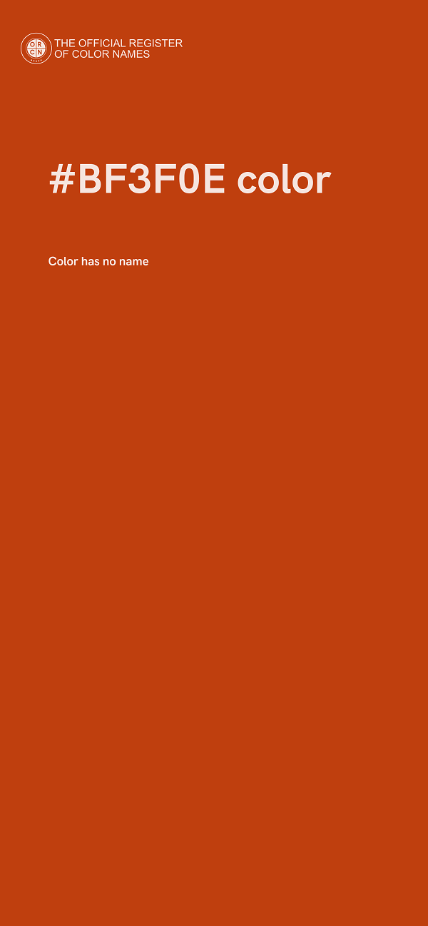 #BF3F0E color image