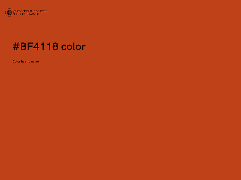 #BF4118 color image