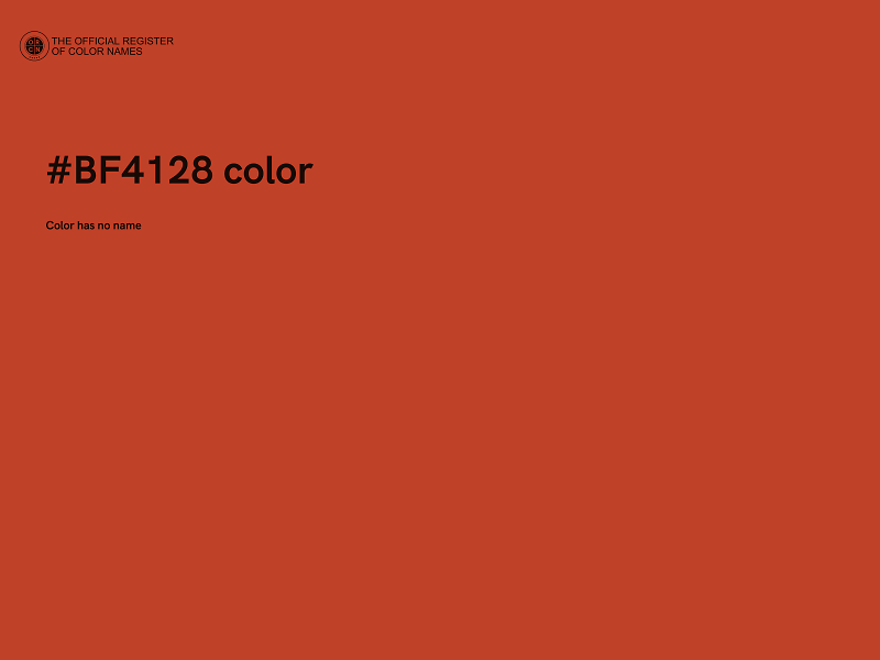 #BF4128 color image