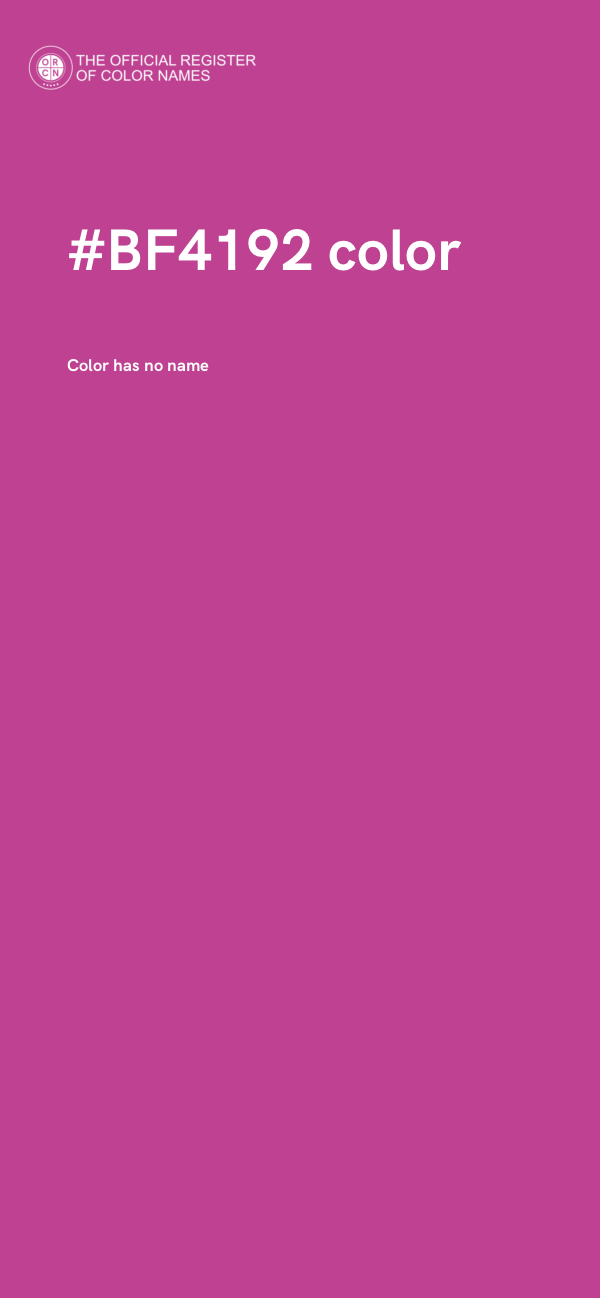 #BF4192 color image