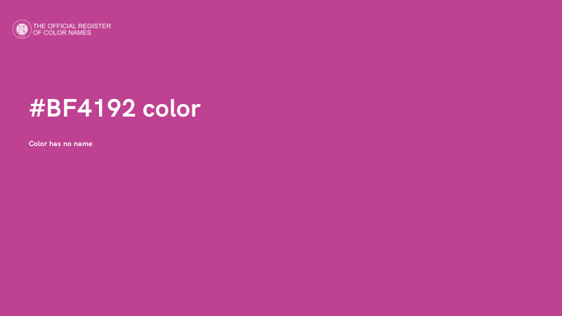 #BF4192 color image