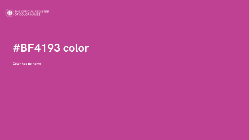 #BF4193 color image