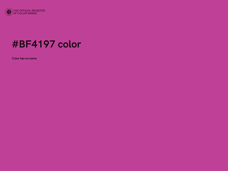 #BF4197 color image