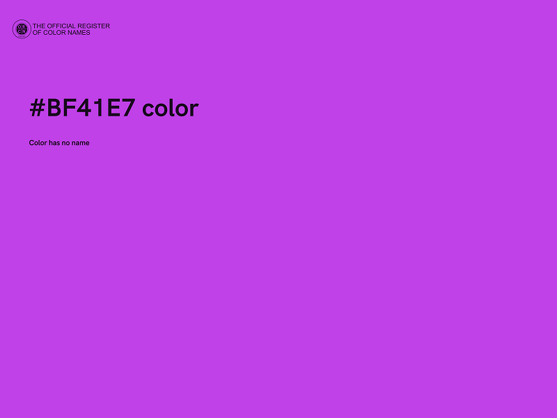 #BF41E7 color image