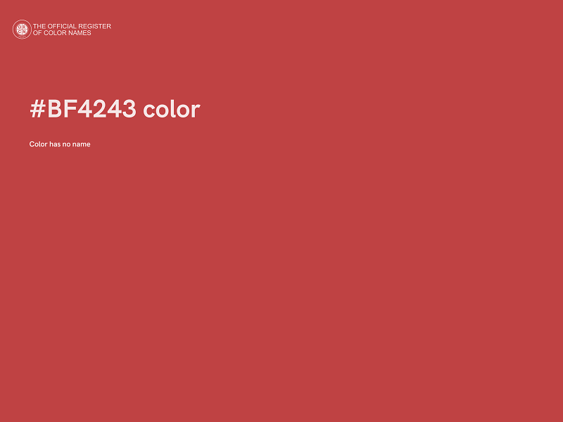 #BF4243 color image