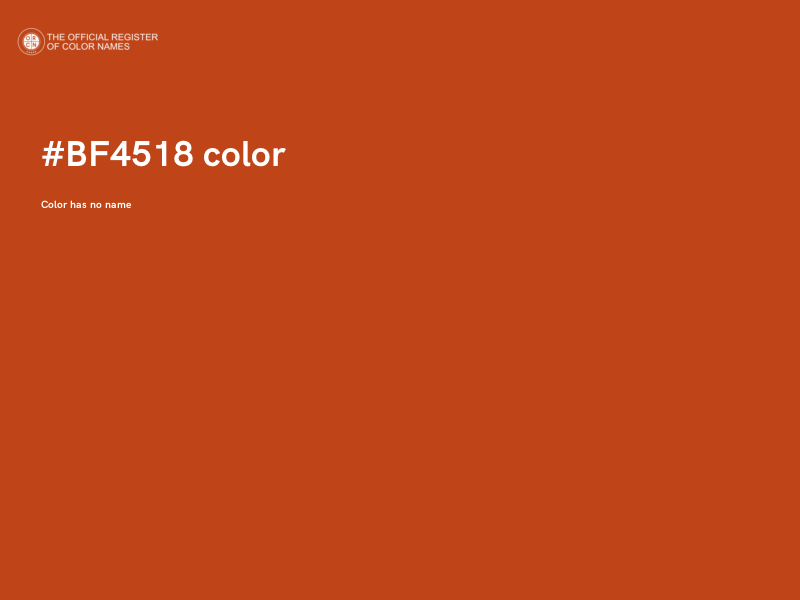 #BF4518 color image