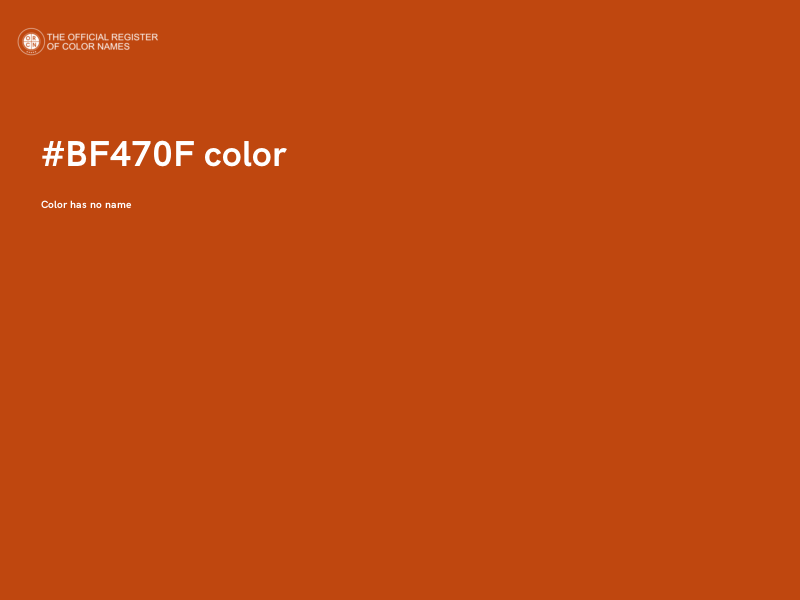 #BF470F color image