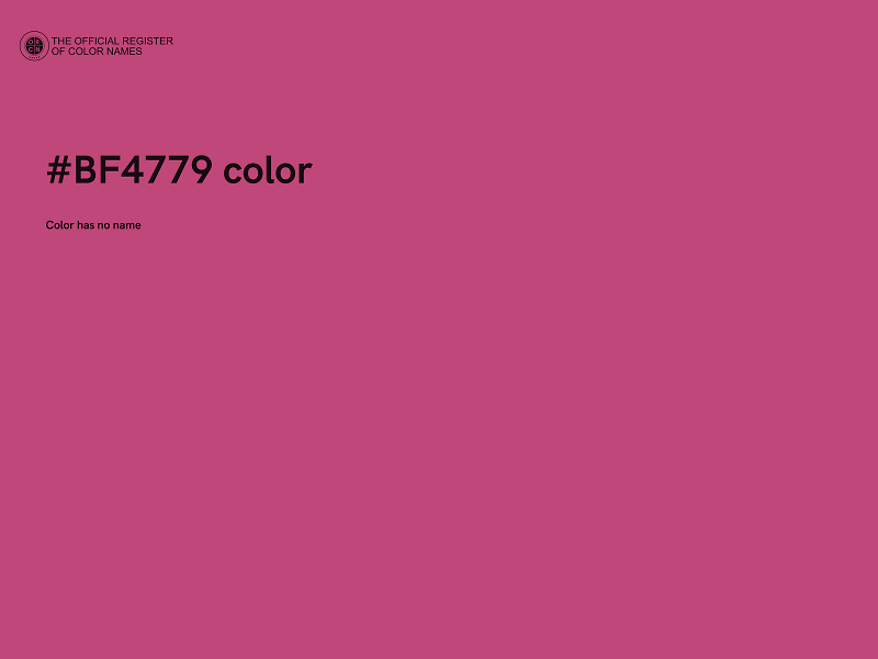#BF4779 color image