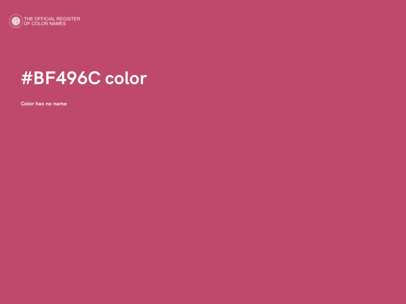 #BF496C color image
