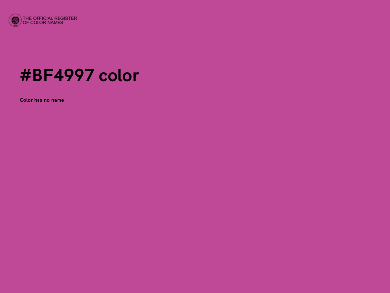 #BF4997 color image