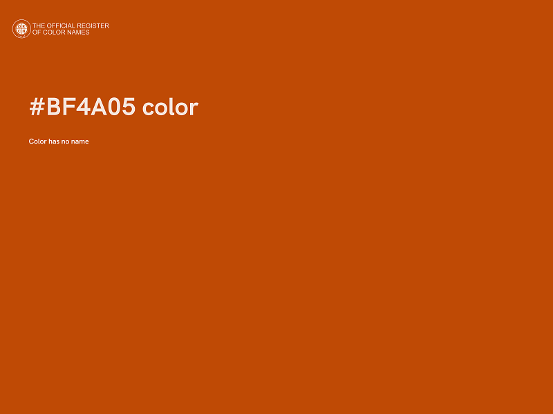 #BF4A05 color image