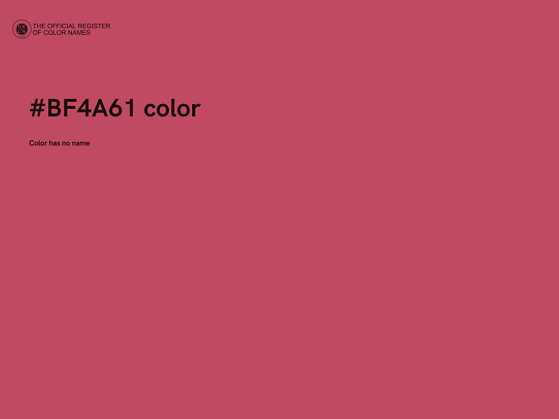 #BF4A61 color image