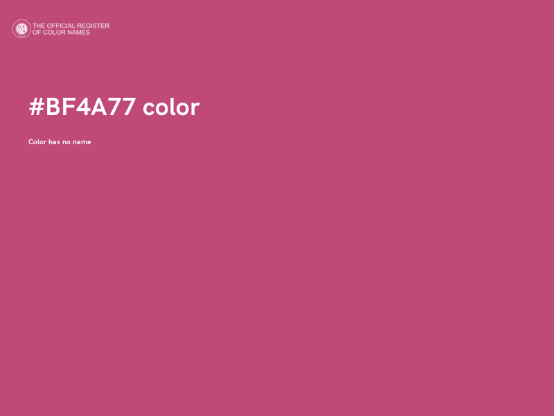 #BF4A77 color image