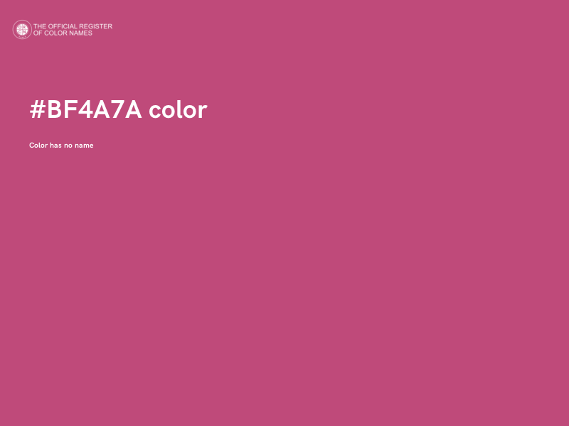 #BF4A7A color image
