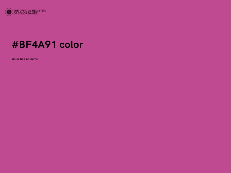 #BF4A91 color image