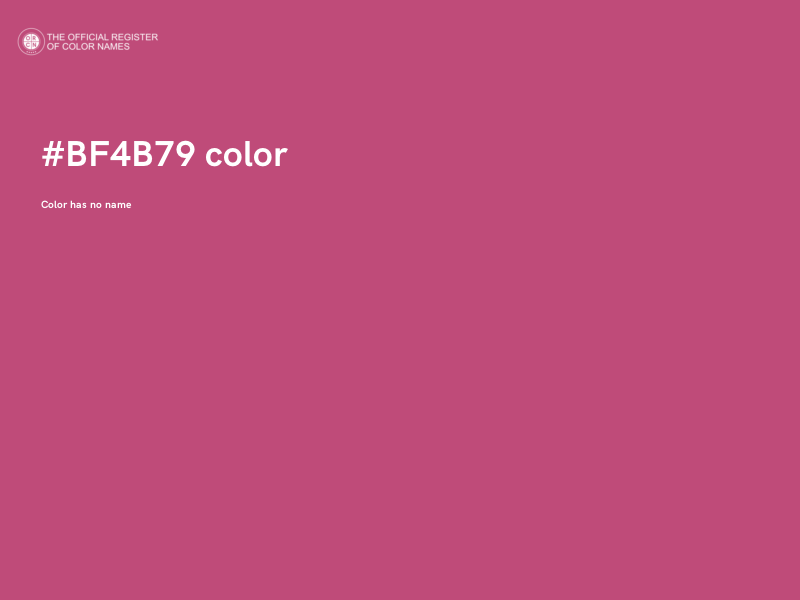 #BF4B79 color image