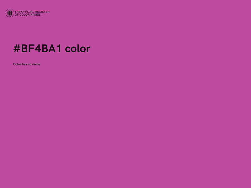 #BF4BA1 color image