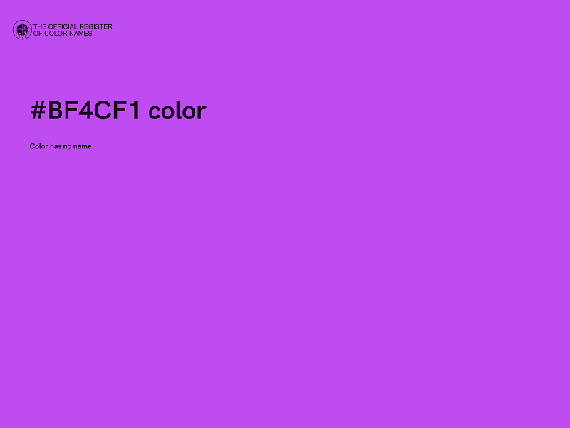 #BF4CF1 color image