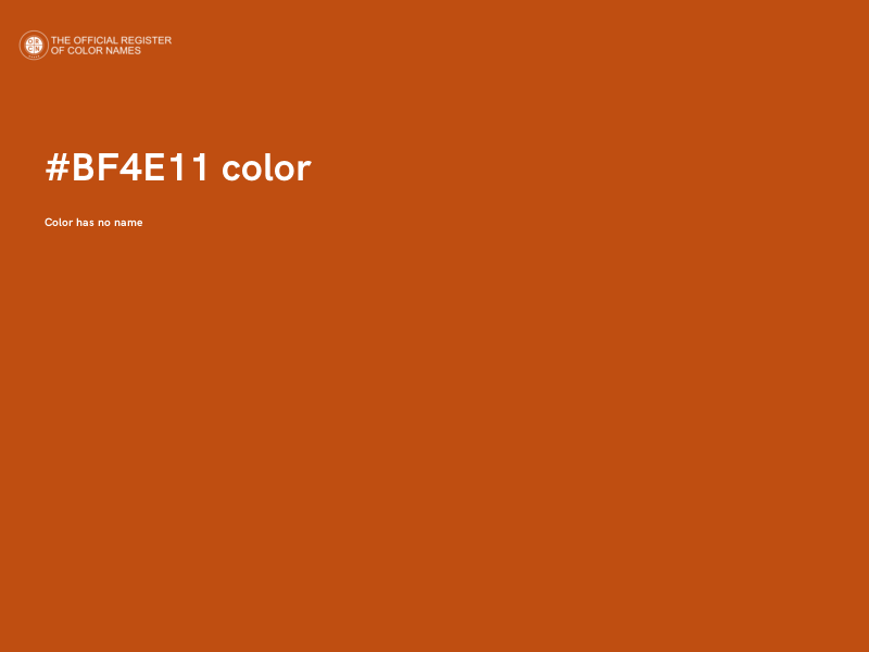 #BF4E11 color image