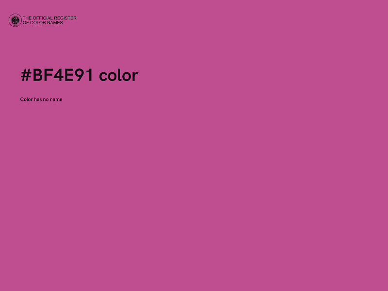 #BF4E91 color image