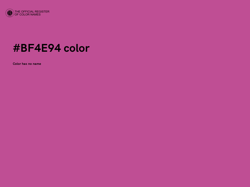 #BF4E94 color image