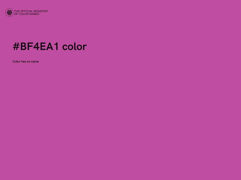 #BF4EA1 color image