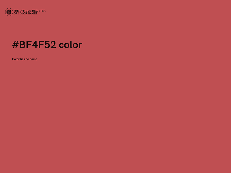 #BF4F52 color image