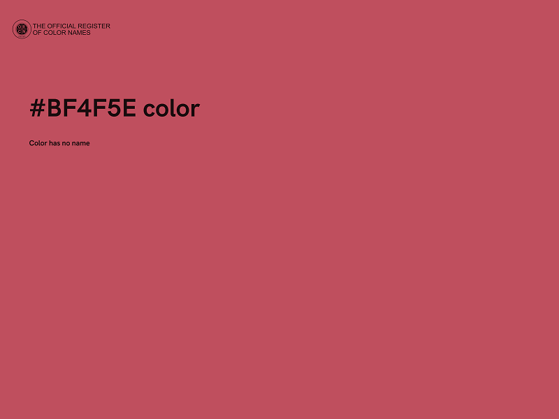 #BF4F5E color image