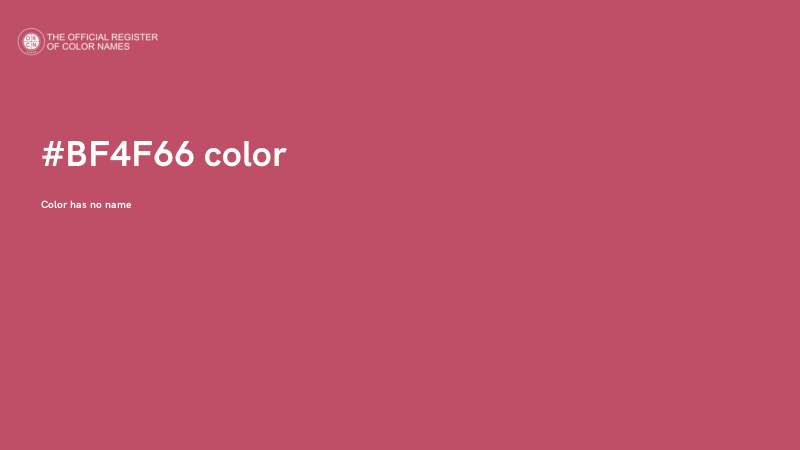 #BF4F66 color image