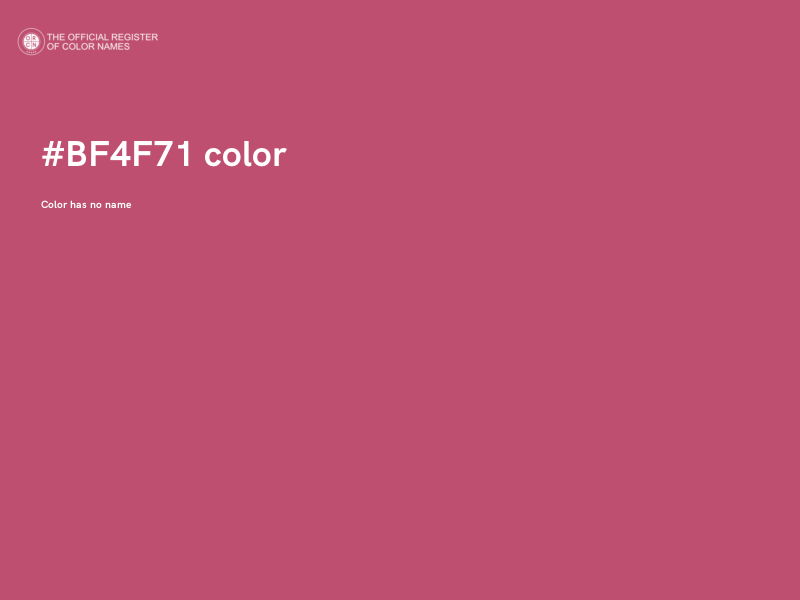 #BF4F71 color image