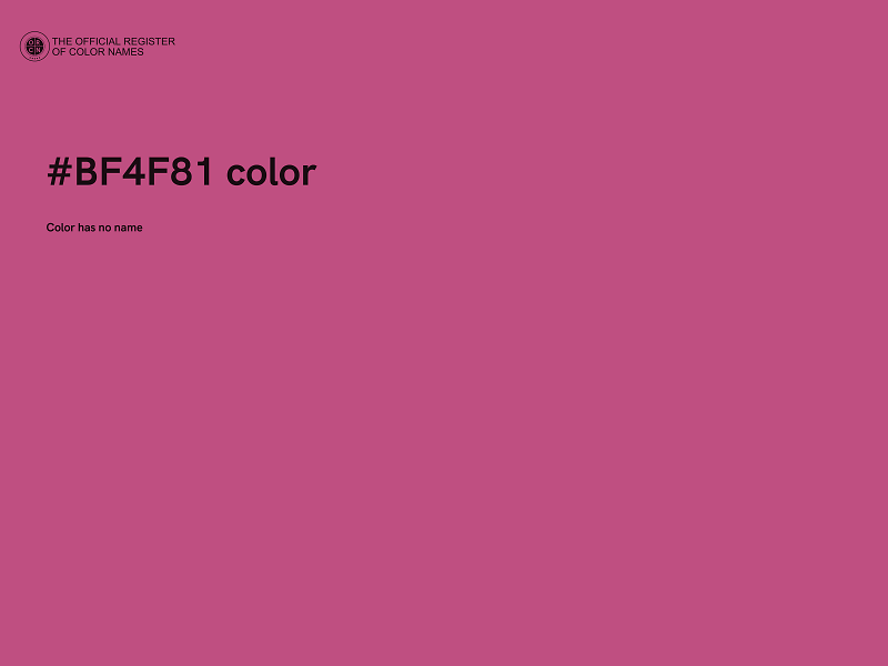 #BF4F81 color image