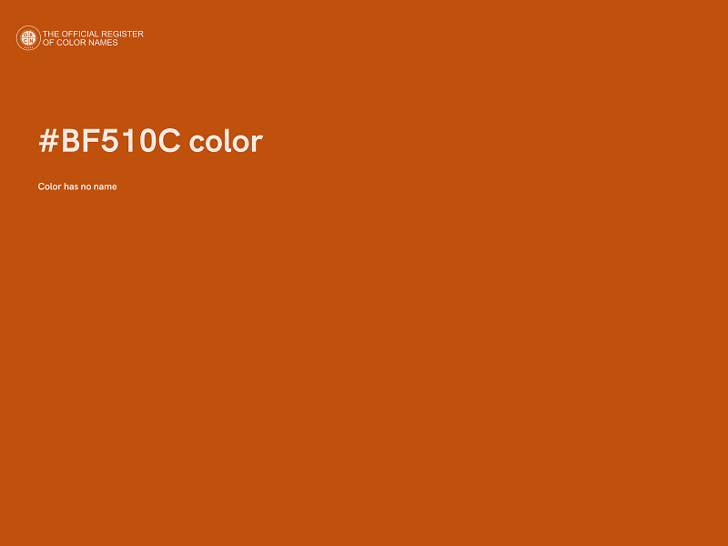 #BF510C color image