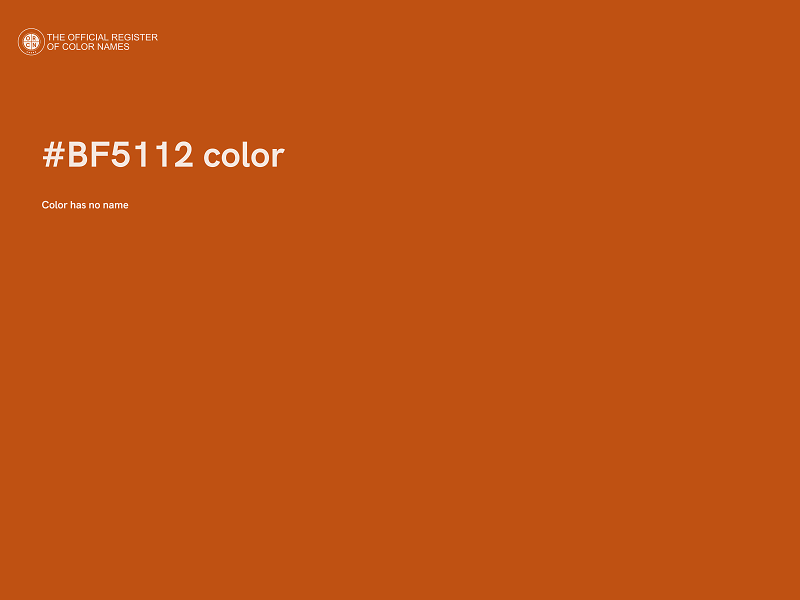 #BF5112 color image