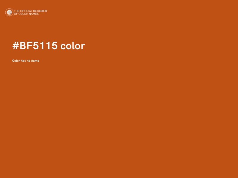 #BF5115 color image