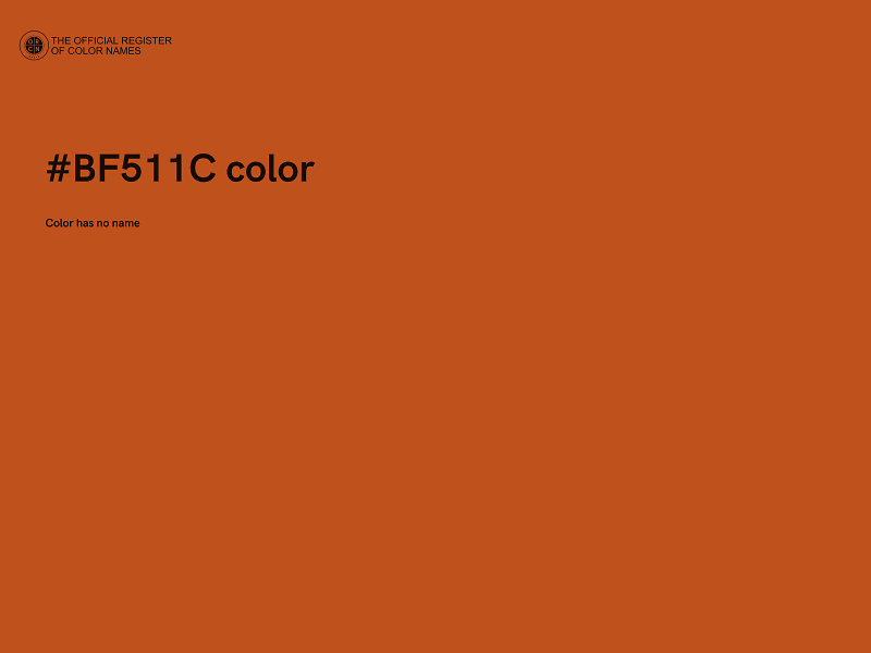 #BF511C color image
