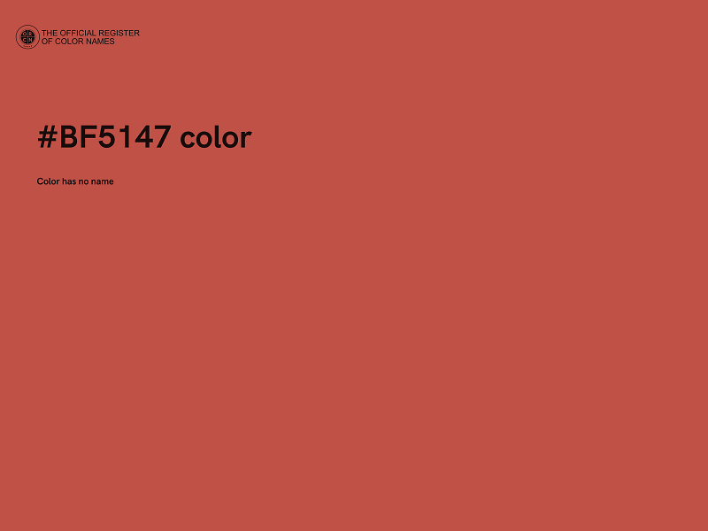 #BF5147 color image