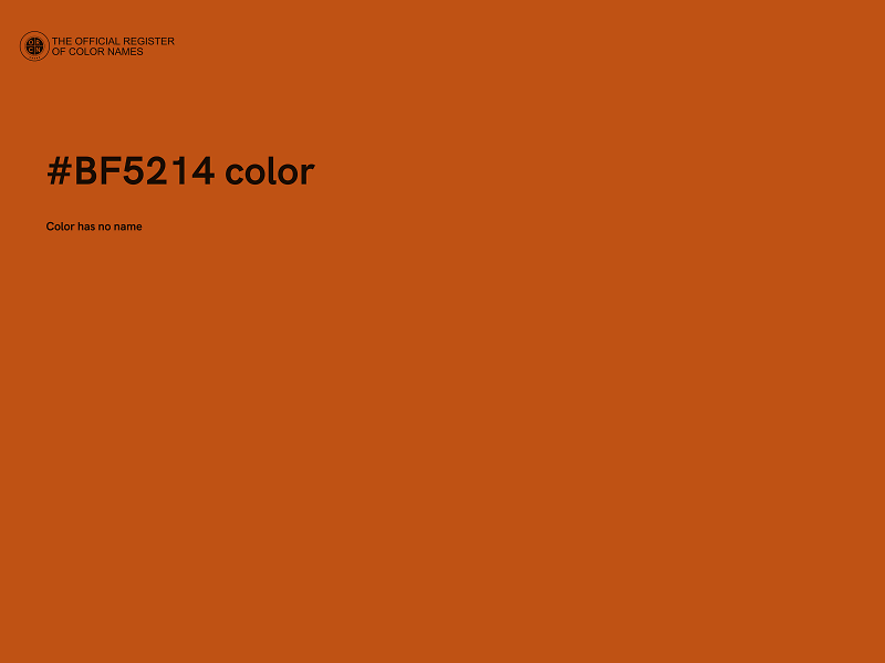 #BF5214 color image